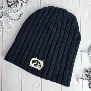 Iowa Hawkeyes Beanie Black, VTG & Handcrafted Inspired, Felt Embroidered Patches